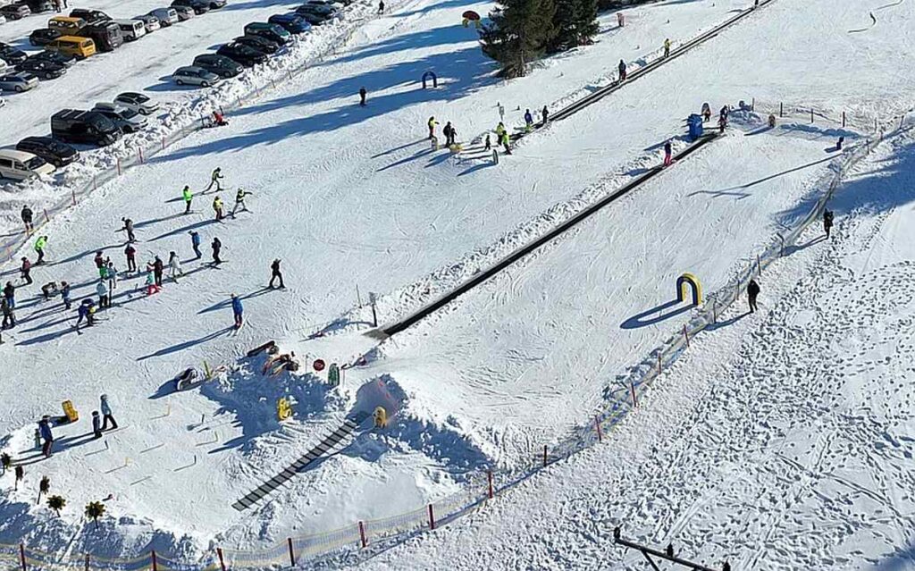 Lyžařská školička na Plešivci - zima v Krušnohorském penzionu Javor