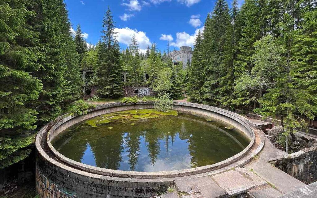 nádrž a zaniklá továrna na úpravu cínu u Rolavy - léto v Krušnohorském penzionu Javor